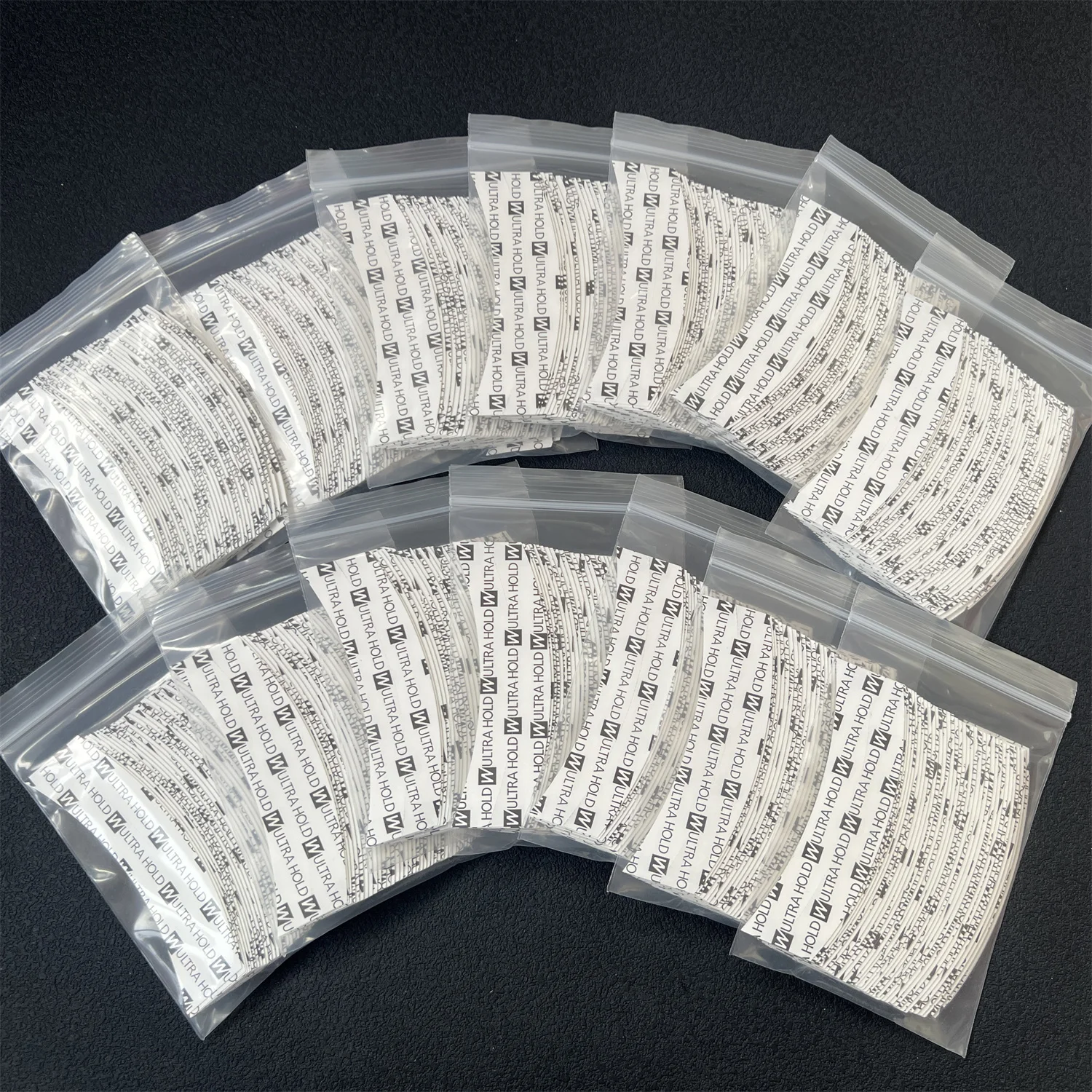 

36 pieces 4 shape 7.6 cm* 2.2 cm White Ultra hold tape lace front tape arc double sided Tape for toupee wig adhesive
