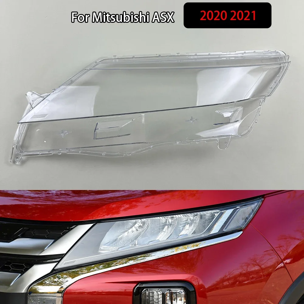 

For Mitsubishi ASX 2020 2021 Headlight Cover Transparent Mask Headlamp Lamp Shell Replace Original Lampshade Plexiglass
