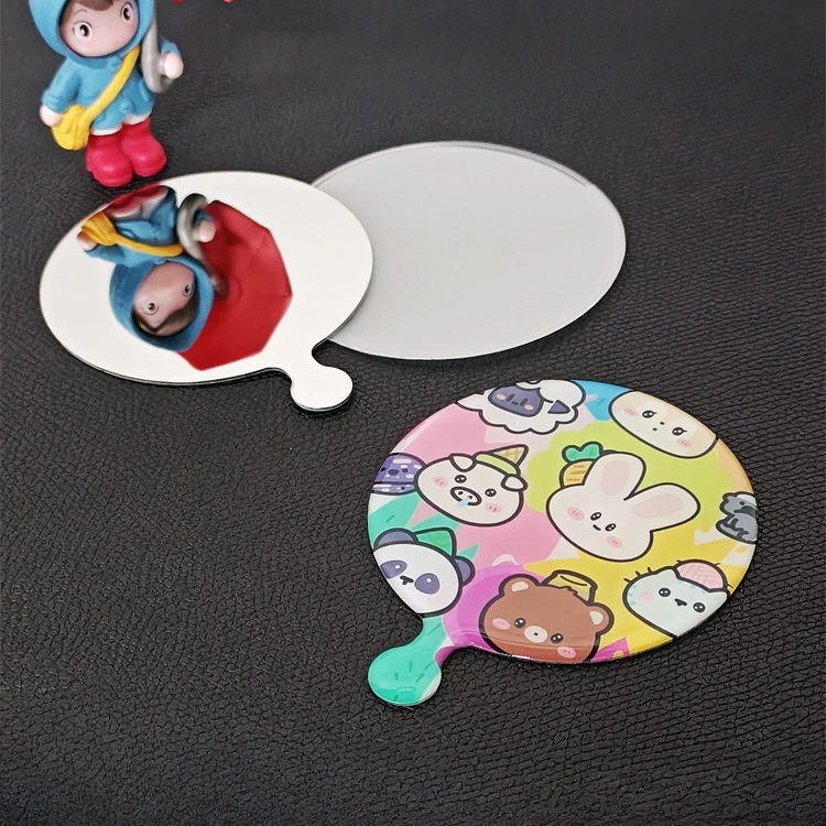 

new high-definition color printed stainless steel ultra-thin portable mirror, creative and unbreakable small mirror