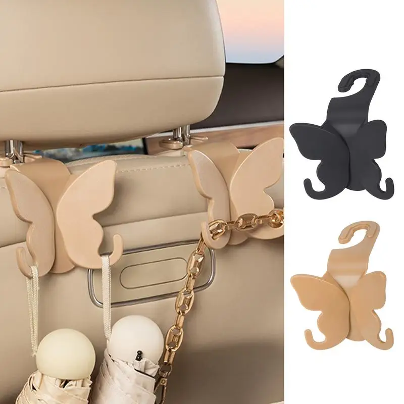 Car Headrest Hooks Versatile Seat Back Hanger Hook For Car Minivan Caravan Interior Organizer Purses And Bags Holder Hook For