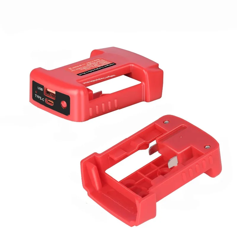 

2pcs Portable Dual-Port Output Fast Charging Stand with USB&Type-C Charging Ports for Makita/Milwaukee/DW 18/20V Lithium Battery