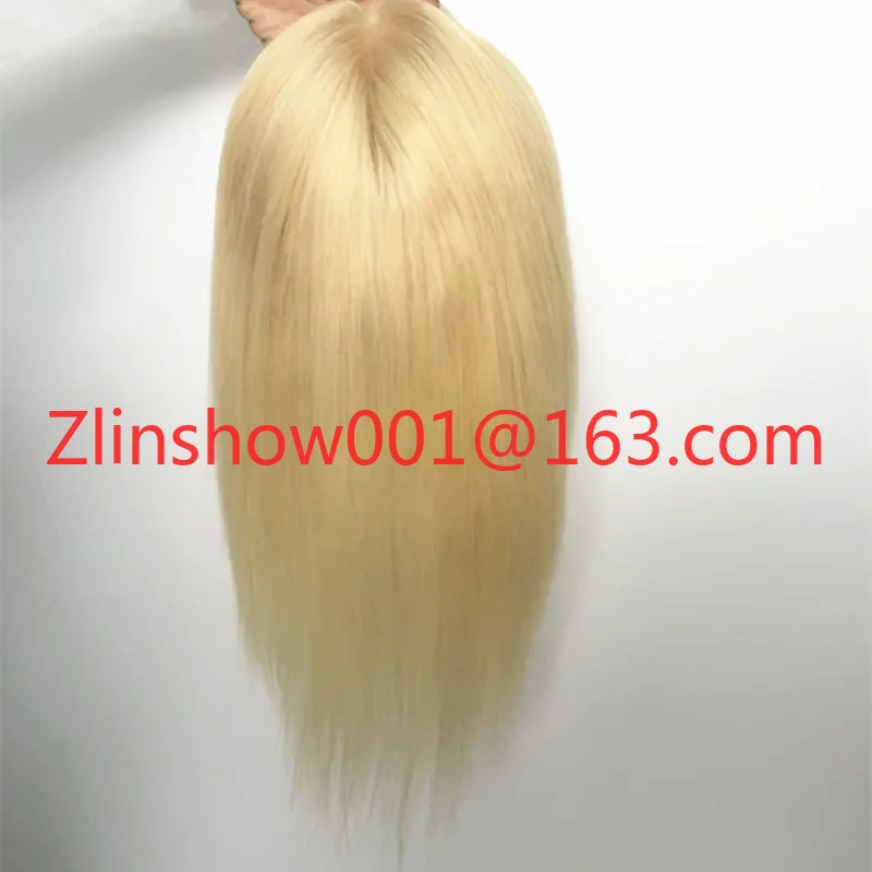 High Quality 100% Human Hair Toupee Full Silk Base Topper