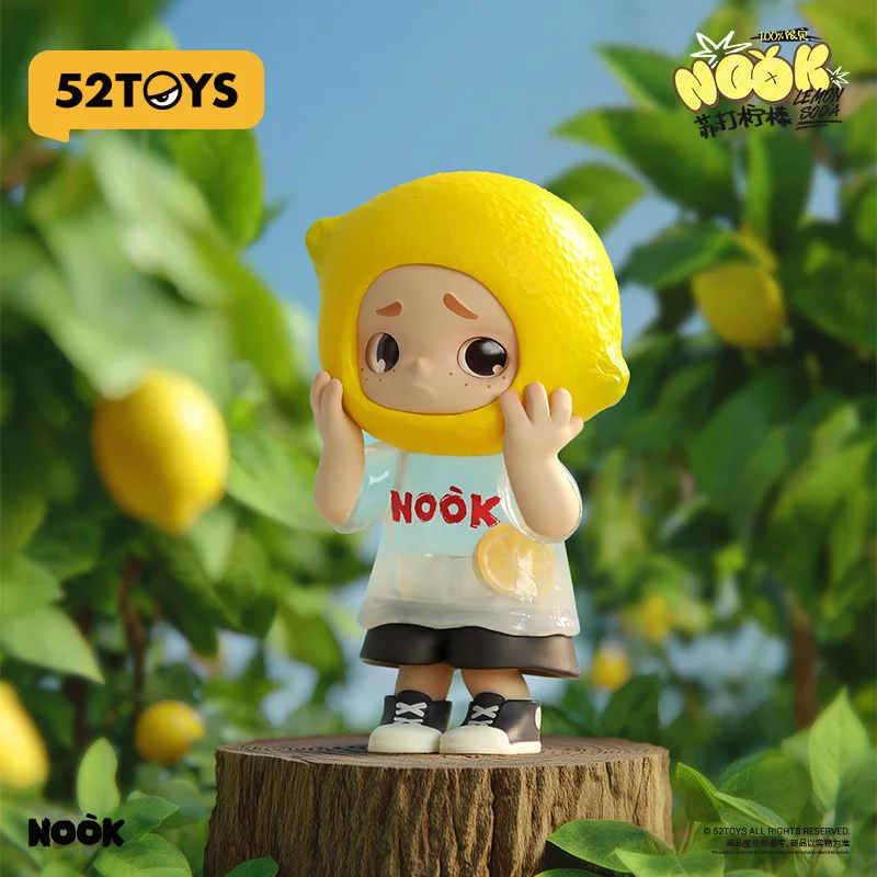 

52TOYS NOOK100% Soda Lemon Anime Action Figure Guess Bag Ornament Figurines Home Decor Desktop Dolls Model Gift