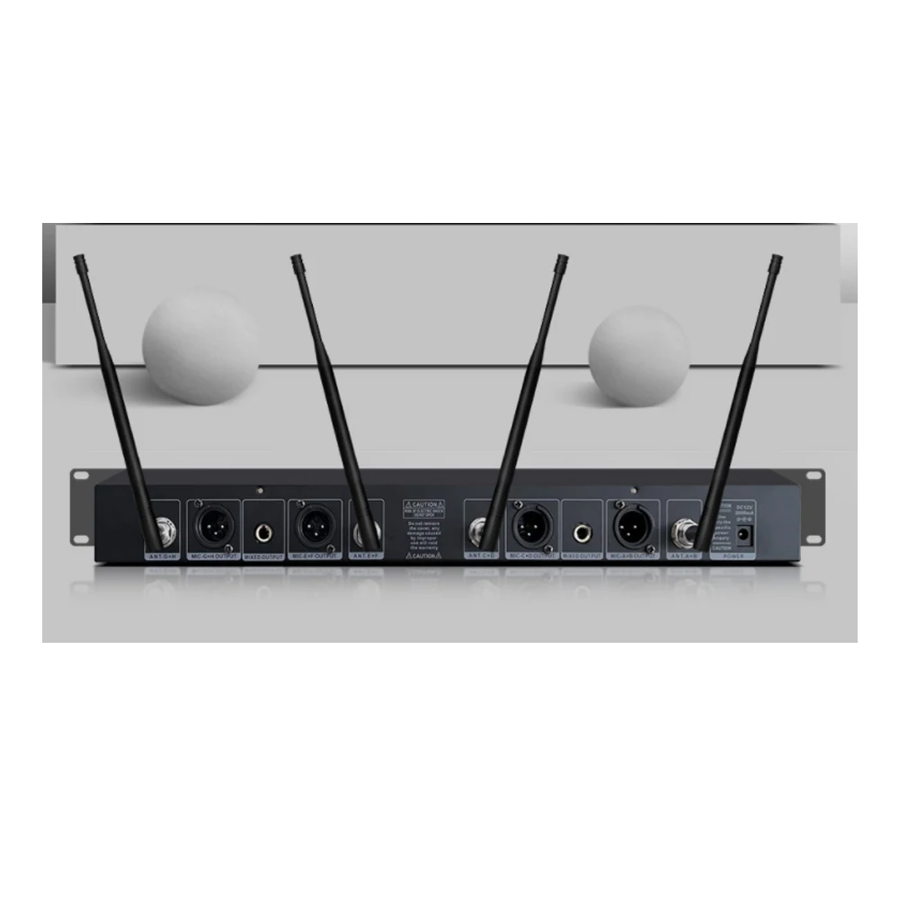 Microphone sans fil professionnel pour système UHF, 8 canaux