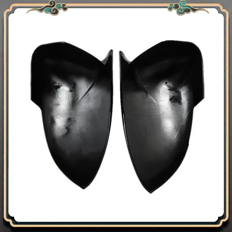 

1Pair Car OX Horn Rear View Mirror Housing Trim Cover For Kia Rio 2011-2016 Glossy Black Side Door Mirror Shell Caps