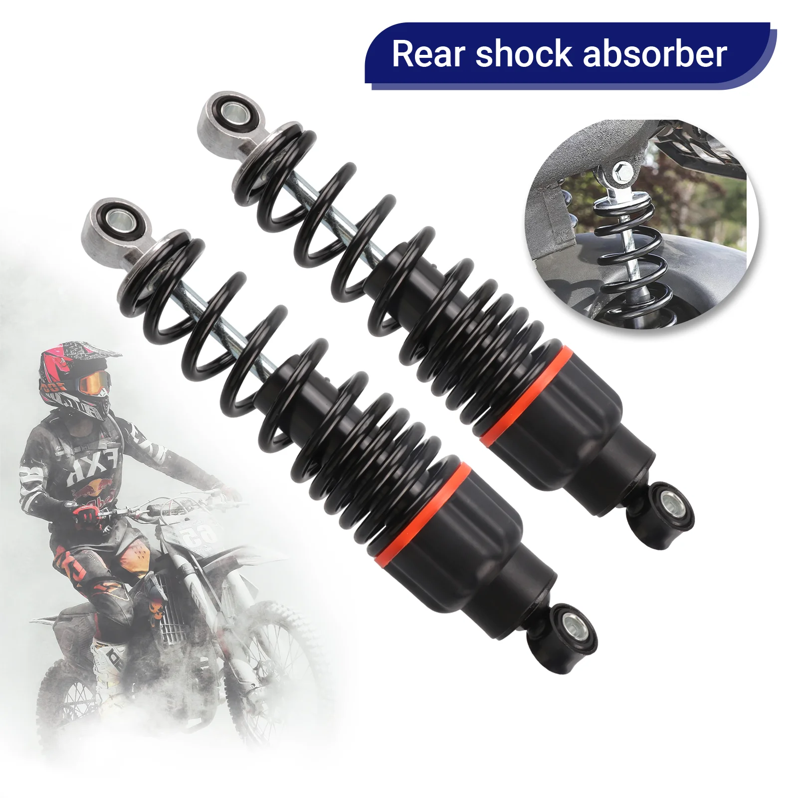 

265mm Rear Shock Absorber Hydraulic 7mm/6.5mm Universal For Electric Vehicle Scooters Electric Motorcycle Rear Shock Suspension