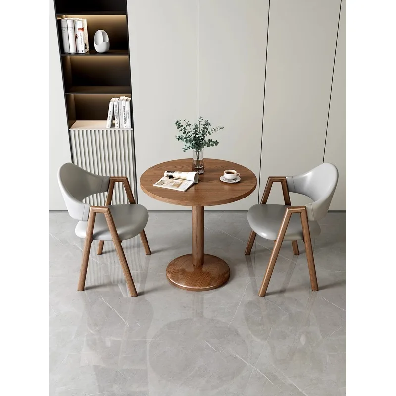 Simple and modern leisure small apartment reception negotiation table and chair combination milk tea coffee shop meal dining tab