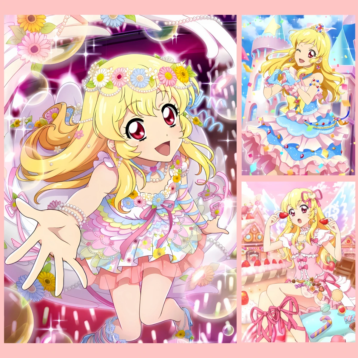 Постер на холсте с персонажем аниме Aikatsu Ichigo Hoshimiya, без рамы, для декора спальни, милый коллаж с изображением айдола