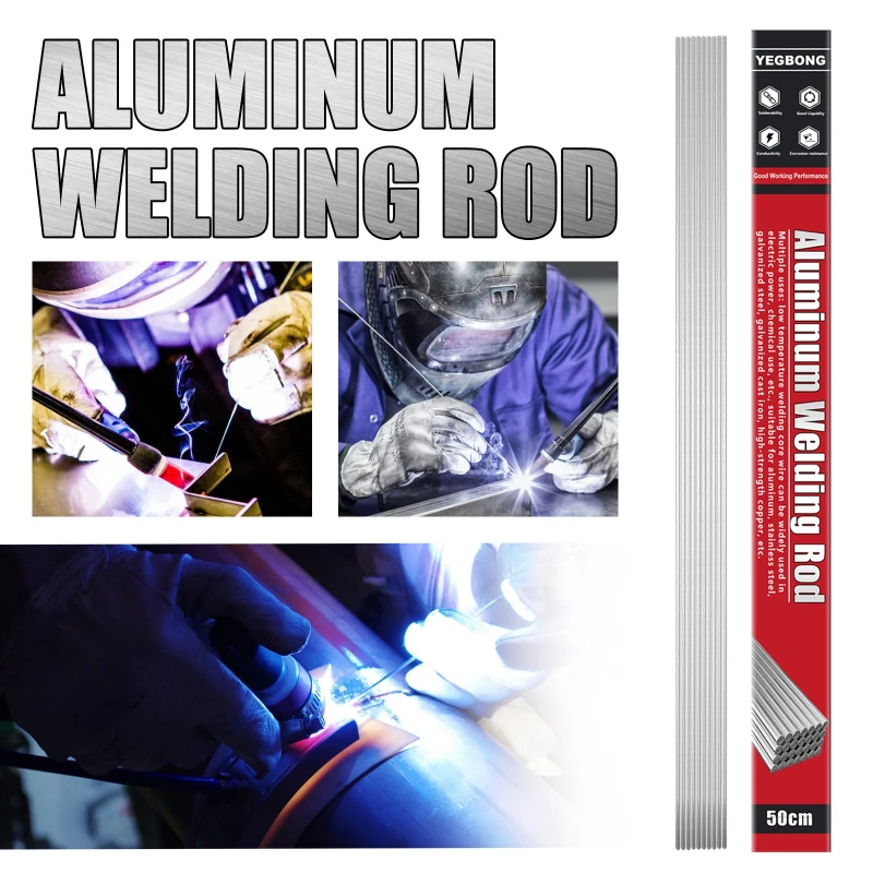 

Aluminum Welding Rod 50cmx1.6mm/2.0mm LowTemperature Flux-Cored Copper Aluminum Core Electrode Welding Wire for Repair