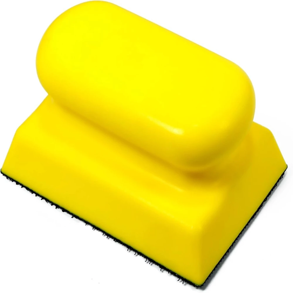 3.9x2.7inch Hook and Loop Hand Sanding Block Reusable Sanding Sponge Holder for Wood Furniture Restoration, Drywall Smoothing