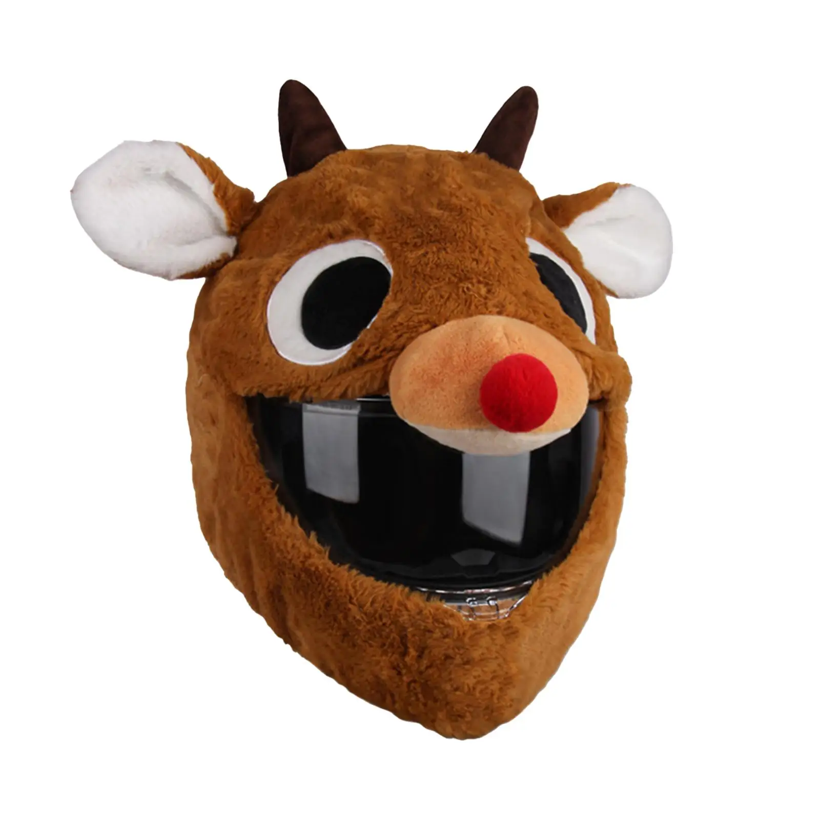 Helmet Cover Elk Shaped Cutie Christmas Plush Increase Riding Fun Cartoon