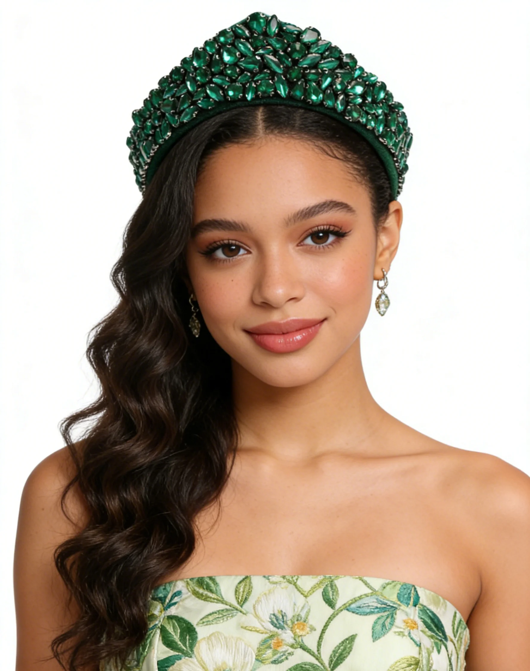 

1pc Girls Woman Princess Party Crown Headband European American Style Wide Edge Vintage Hairband Luxury Rhinestone Hair Hoop