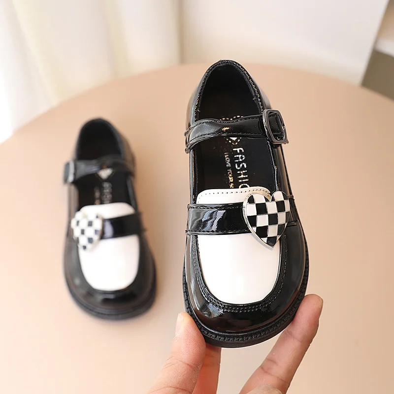 Kids Leather Shoe Fashion Princess Shoes Soft Soled Baby Leather Shoes Shiny Leather Mary Jane Shoe Kids Shoes for Girl