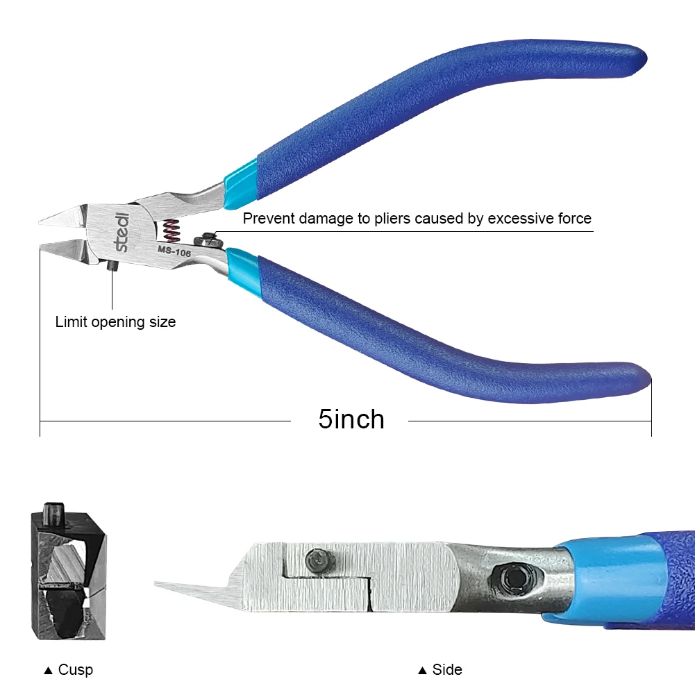 Stedi 5-inch Model Nipper, with Ultra-thin Single-edge and Blade Case Plastic Model Tools for Gundam Repairing Plastic Model and