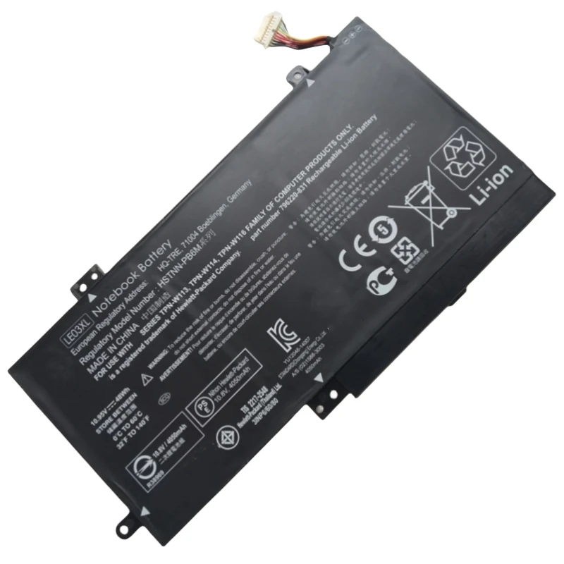 Imagem -06 - Bateria para hp Envy Le03xl Le03048xl Tpn-w113 W114l W116 Hstnn-yb5q Pb6m X360 m6 W101dx W102dx W103dx W100nt W150nw