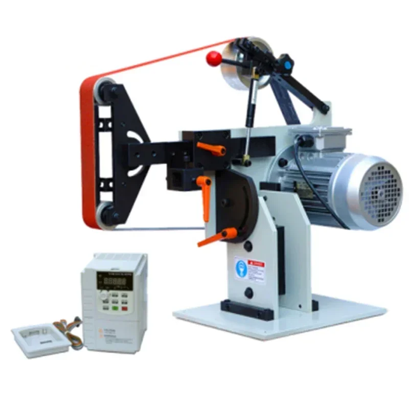 New 220V Industrial Polisher Vertical Belt Grinder Desktop Horizontal Stepless Speed Control Grinder Wood Metal Grinding Polishi