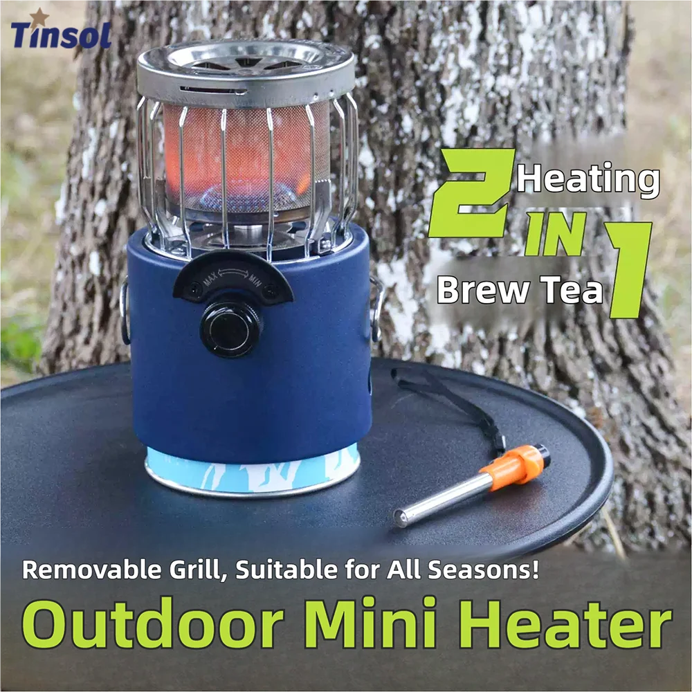 

TINSOL New Multifunctional 2-in-1 Portable Outdoor Heating Stove Camping Cooker Survival Burner for Tourism Cooking Furnace