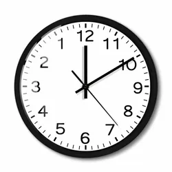 Modern Design Run Backwards Quiet Sweep Metal Frame Wall Clock Anticlockwise Reverse Anti Timepieces Run Counter Wall Watch