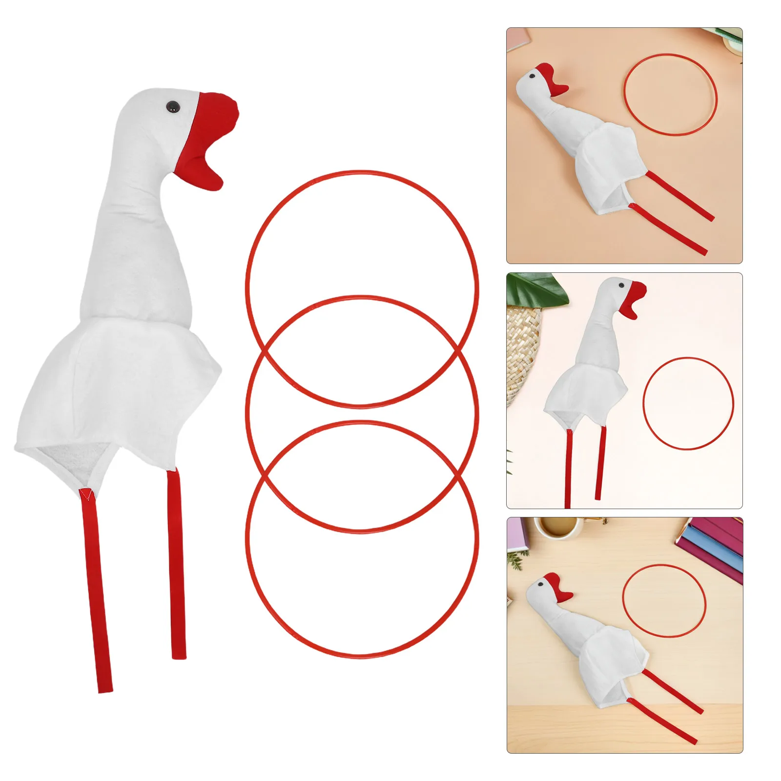 

Tricky Game Props Outdoor Carnival Goose Costume Big Hat Ring Toss Bridegroom