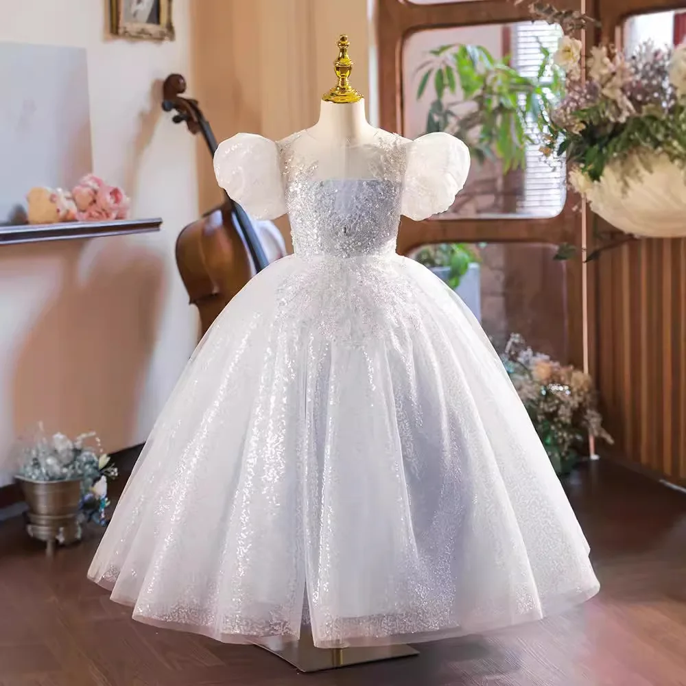 

First Communion Dresses for Girls From 8 to 12 Years Old Wedding Dress for Kids Girl Simple and Elegant Formal Dress Ball Gown