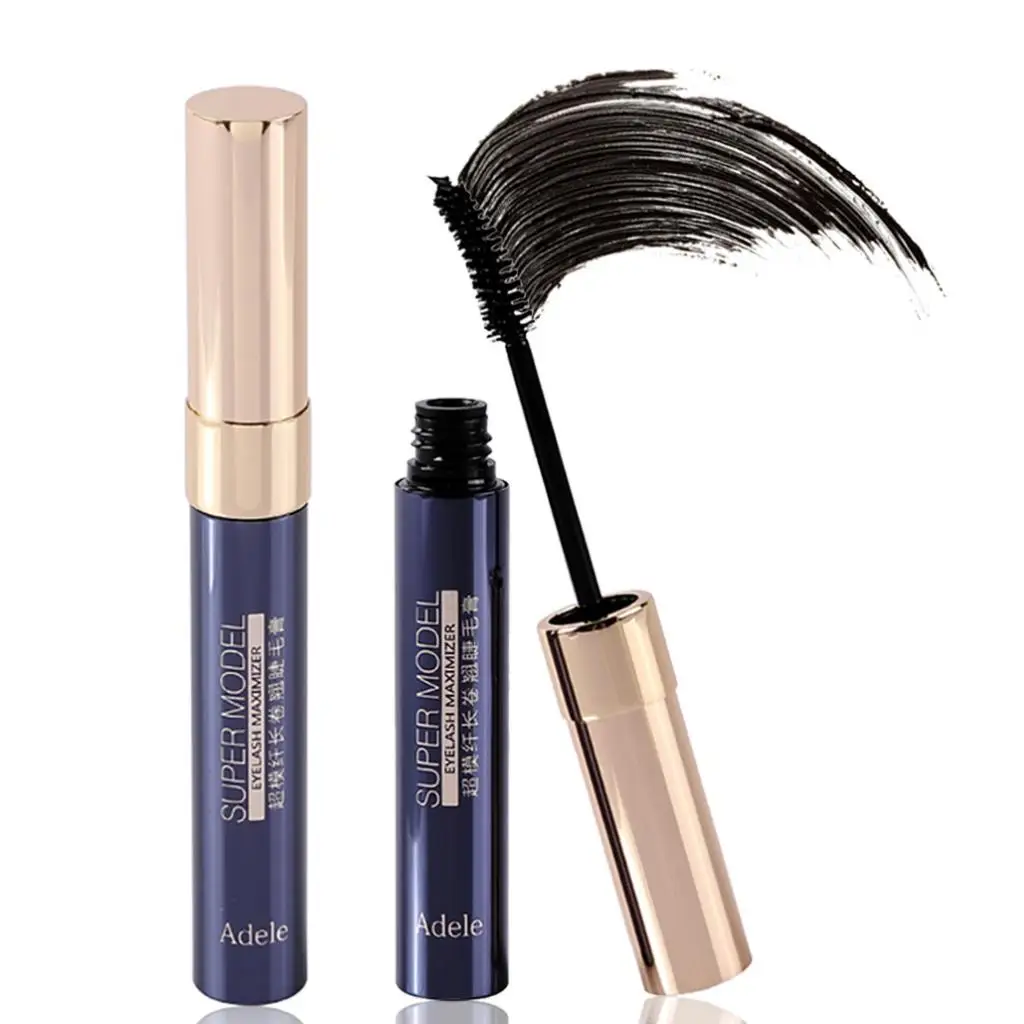 เครื่องสำอางมาสคาร่าสีดำกันน้ำธรรมชาติยาวขึ้นหนาการแต่งหน้าขนตาปลอม