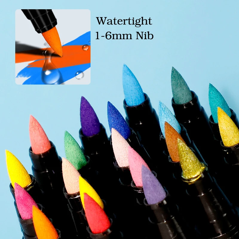 Набор акриловых маркеров для рисования, 12 цветов