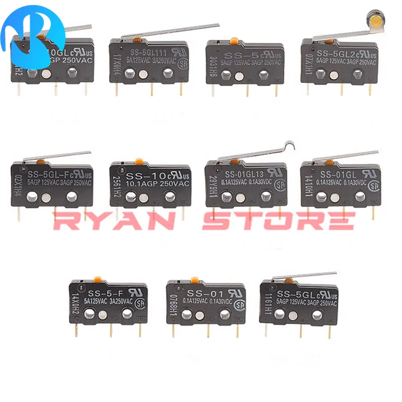 5PCS 100% New original Limit Micro Switch SS-5 SS 5GL 5GL2 5GL13 5GL-F 5GL2-F 5-F 10 SS-10GL 10GL2 10GL13 01 01GL 01GL2 01GL13