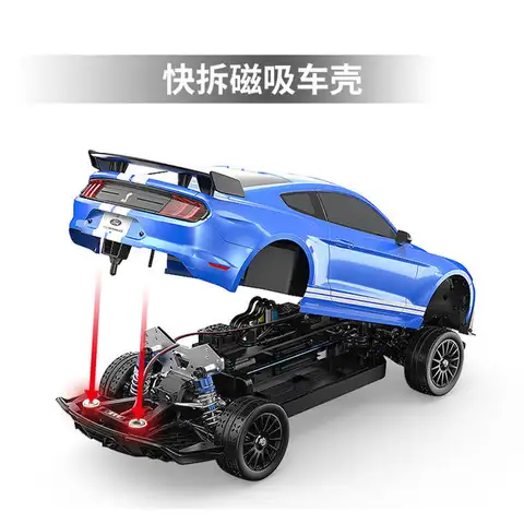 MJX Hyper Rc Car 10306 Ford Mustang Shelby Gt500 1:10 Scale Brushless High Speed Off Road Rally Pc Body Vehicle For Hobby Lovers