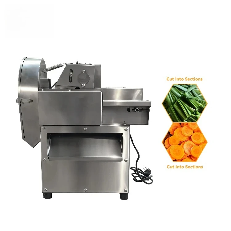 

220V Industrial Vegetable Cutting Machine Stainless Steel Electric Slicer Machine For Restaurant Kitchen