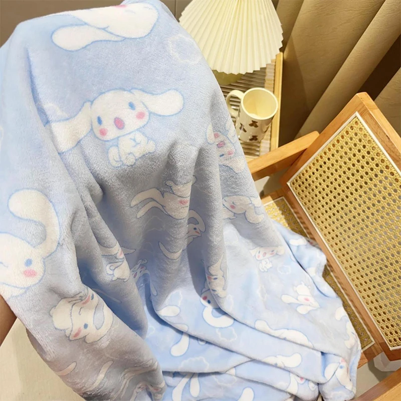 Kawaii Sanrio Cinnamoroll Blanket Mymelody 2024 Girls Cute Anime Cartoon Air Conditioning Blanket Children Quilt Girl Gifts Toys