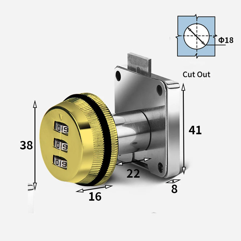 귀중품 보호 홈 디지털 비밀번호 잠금 장치 3자리 잠금 장치 강화된 보안 장기 사용 변조 방지