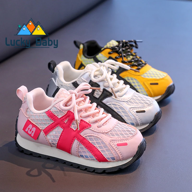 

Summer Boys Girls Sports Shoes Mesh Breathable Children Sneakers Teen Outdoor Shoes Hollow Casual Sneakers Soft Sole kids Shoes