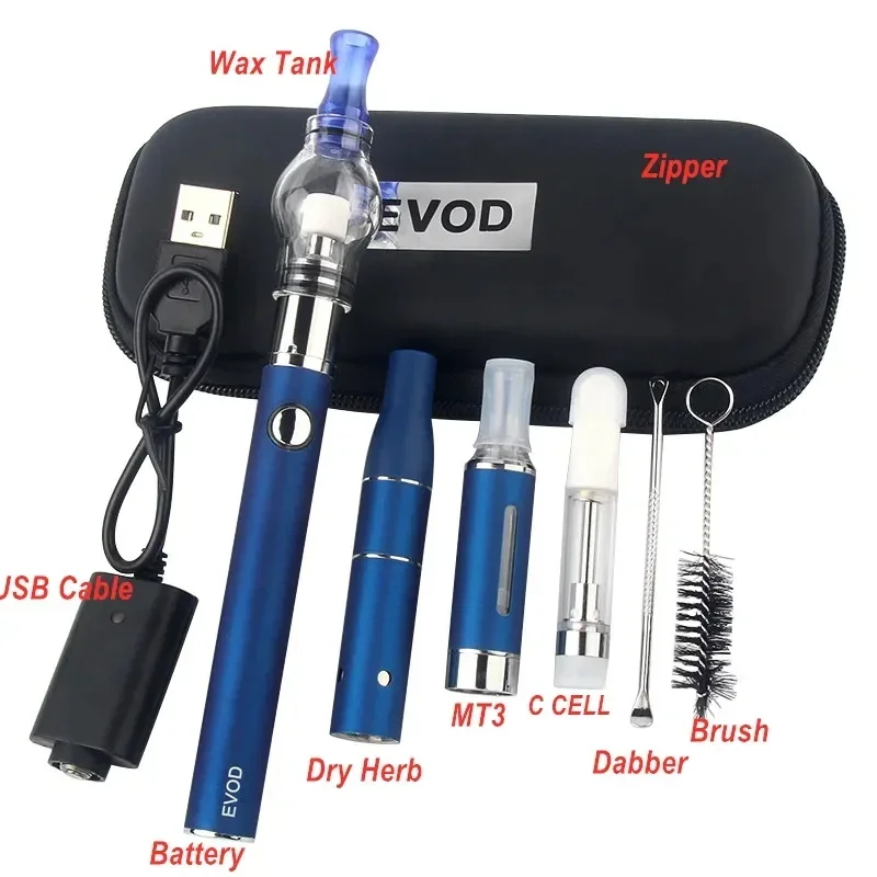 Zestaw do elektronicznego papierosa 4 w 1 Vape Pen Vaporizer EVOD Battery Ago G5 Th205 Cartridge MT3 Atomizer for Dry Herb/Wax/Thick Oil