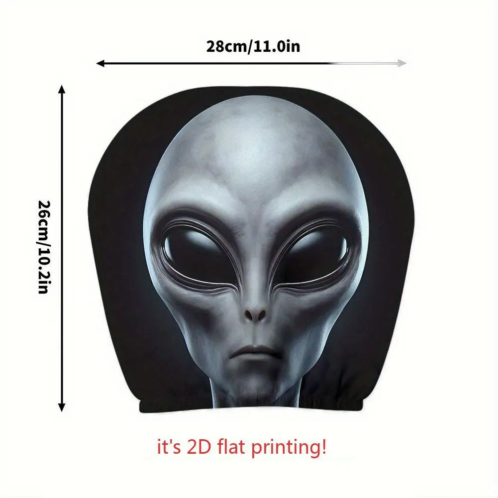 Universelle Horror-Gesichts-Schonbezüge für Autokopfstützen, Gruseliger Schwarzer Totenkopf-Design, Lustig und Verspielt, Sitzschutz für alle Gelegenheiten, Auto-Zubehör – Detail 14