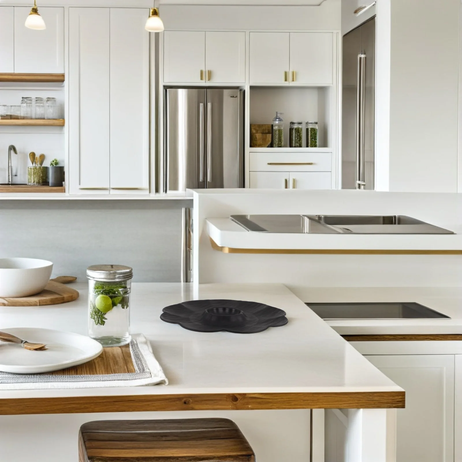 3Pcs Multifunctional Dinner Plate Dumpling Plate with Dipping Saucer Sushi Serving Tray Vinegar Dish Snack Plates Plastic Saucer