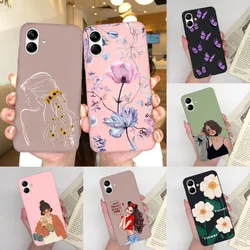 For Samsung Galaxy A04 A04E Cover Soft Silicone Fashion Sweet Girl Flower Phone Case For Samsung Galaxy A 04 A04 E Fundas Coque