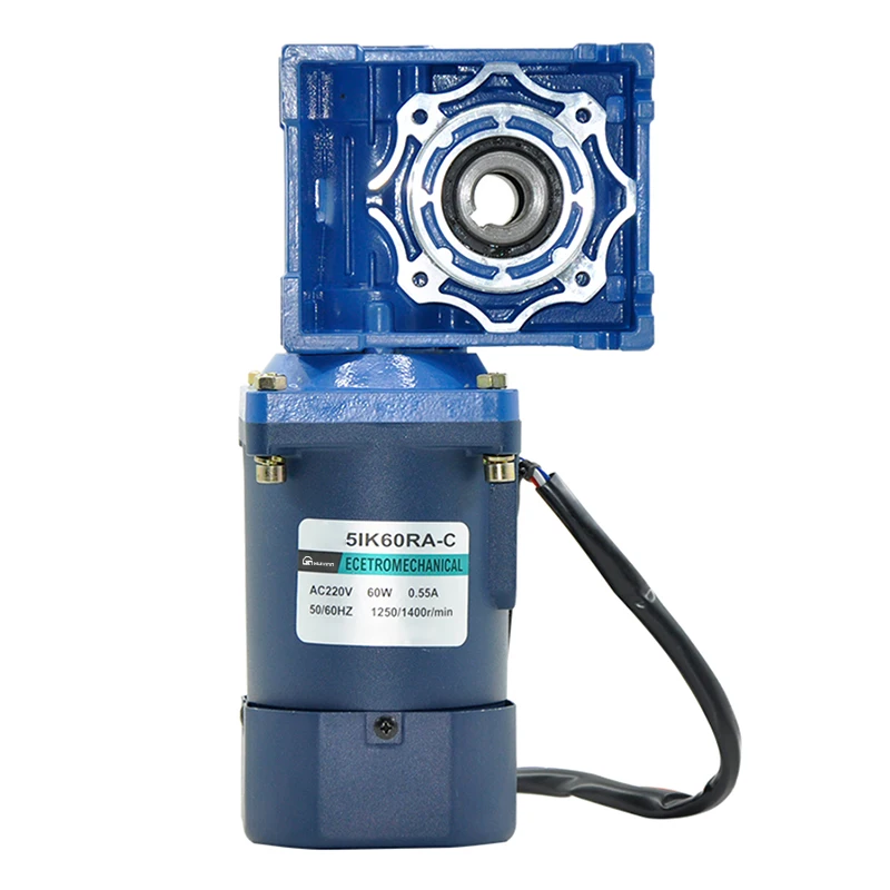 NMRV 030 Ratio 40:1 Three Phase Induction Motor Speed Control Motor 1400 rpm Worm Gearbox Reducer