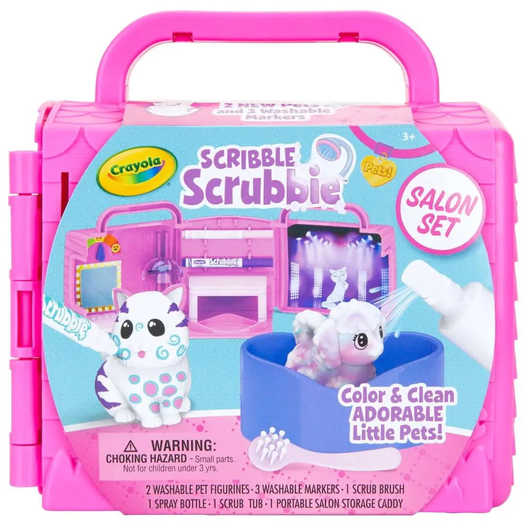 

Crayola Scribble Scrubbie Pets, игровой набор «Салон красоты» с игрушечными питомцами, подарок для детей 74-7304