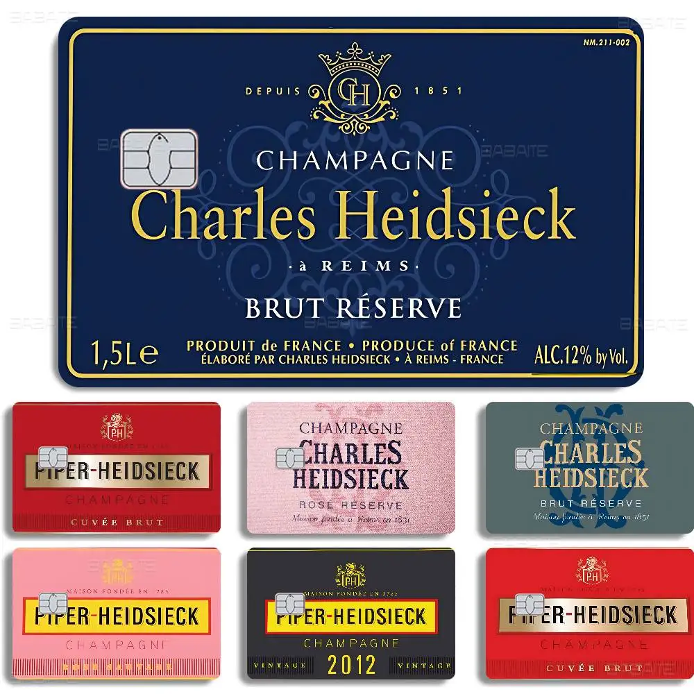 Charles Heidsiecks moda mate oro plata negro película mate cinta adhesiva de piel para tarjeta de débito de crédito bancaria