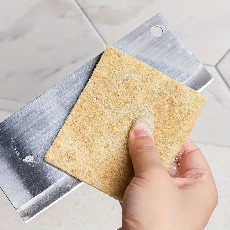 Sisal Pulp Sponge Cloth Biodegradable Scouring Pad Eco Friendly Washable Non Stick Dishcloth Kitchen Green Decorations