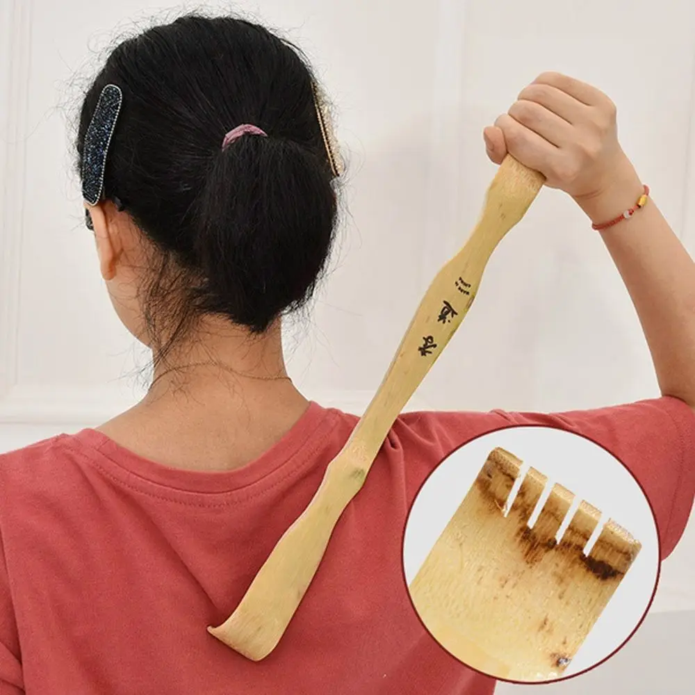 Comfortable Bamboo Massage Board Wooden Lettering Scratching Backscratcher Back Scratcher Back Roller Stick Massage Stick