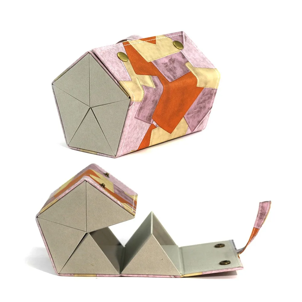 2/3/4/5/6 فتحات النظارات حقيبة للتخزين هارد شل سستة إغلاق نظارات المنظم بولي Leather الجلود الحشو الداخلي