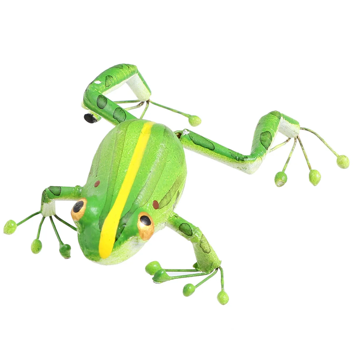 

1Pcs Cartoon Iron Frog Figurine Statue Home Desk Decor Artwork Garden Craft