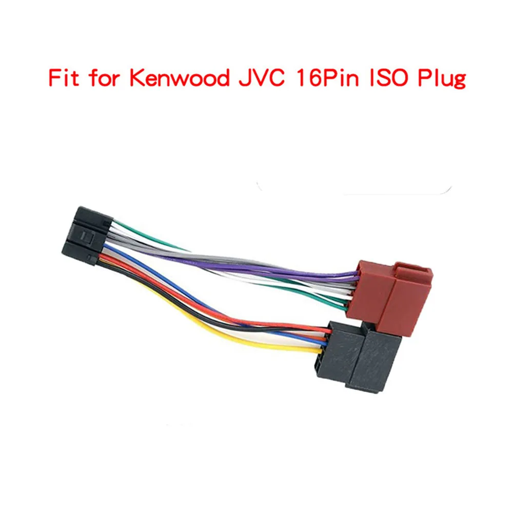 Car Audio Modify CD Player Tail Cable to ISO Plug Tail Cable Harness Accessories for KENWOOD JVC Plug Play Extension Wiring Line