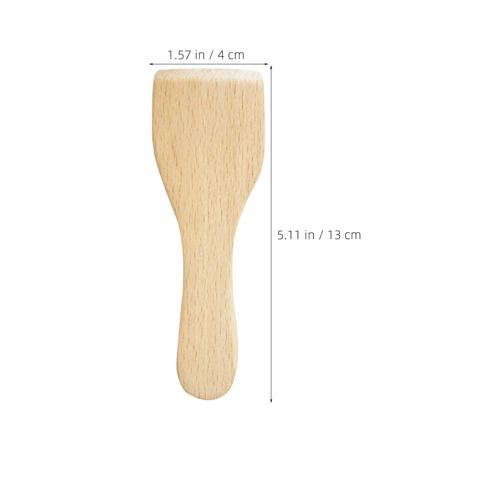 4Pcs Premium Solid Beech Wood Spatula Set for Cooking Nonstick Pans Natural Eco Friendly Wooden Turner Kitchen Utensil