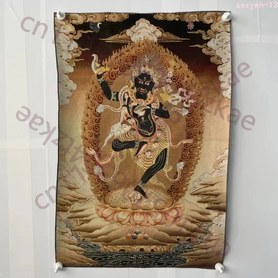 God of Wealth Tibetan Buddha Religious Supplies Nepal Thangka Tapestry Painting