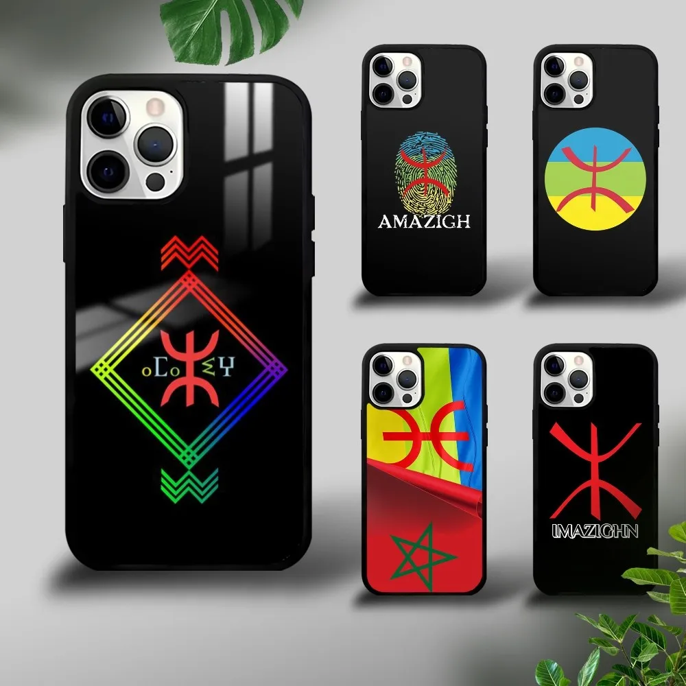 A-Amazigh B-Berber Symbol Phone Case For iPhone 16 15 14 13 12 11 Pro Xs Max Mini Plus Celulares Hard Funda