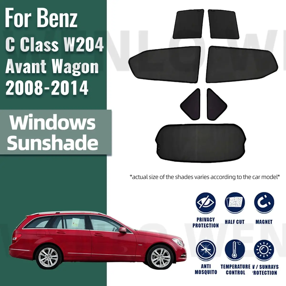 

For Mercedes Benz C Class W205 S205 Avant Wagon 2016-2021 Car Window SunShade UV Protection Auto Curtain Sun Shade Visor Net