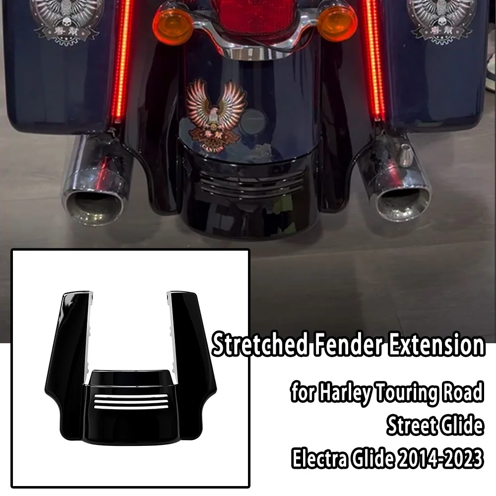 

Motorcycle Parts Stretched Fender Extension for Harley Touring Road Street Glide Electra Glide 2014-2023