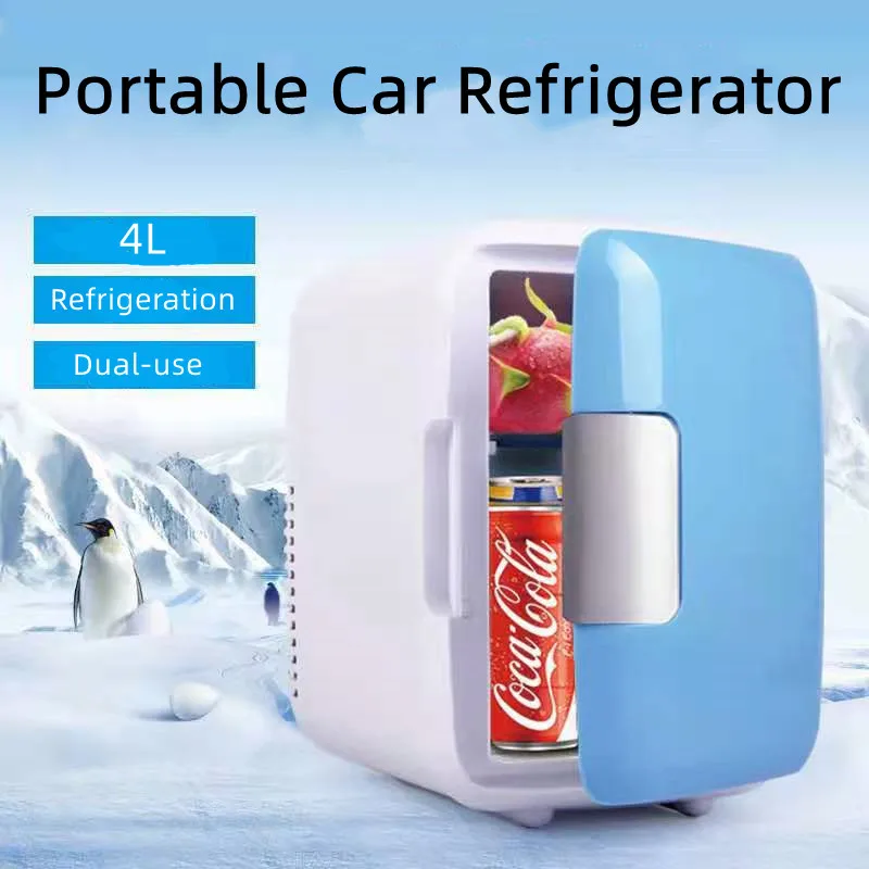 

4L Portable Mini Car Refrigerators Fridge Compact Cooler/Warmer Fridge for Car Skincare Portable Mini Fridge Outdoor Travel